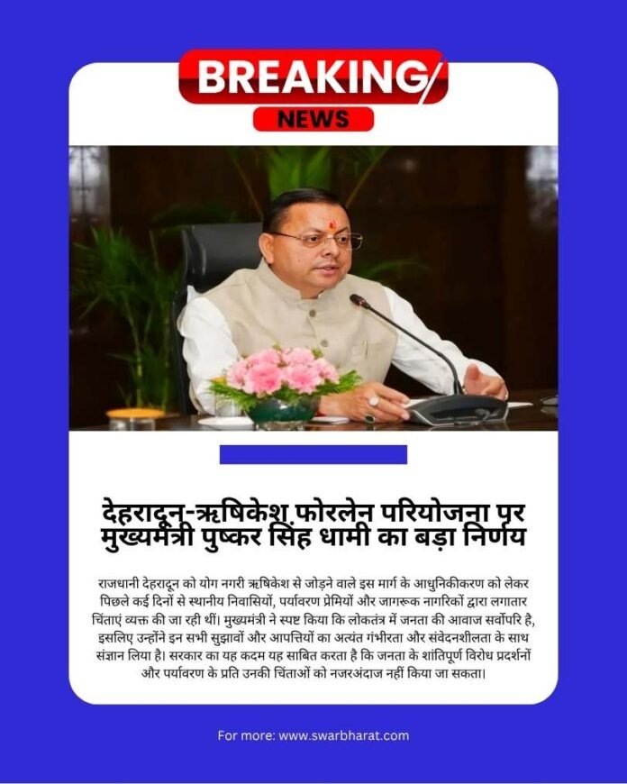 देहरादून-ऋषिकेश फोरलेन